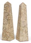 A Pair of Marble Obelisks