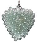 A Belgian Multiple Blown Glass Bulb Chandelier