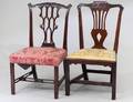 GEORGE III MAHOGANY SIDE CHAIR AND ANOTHER