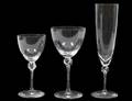 THIRTYFOUR PIECE DAUM CRYSTAL STEMWARE