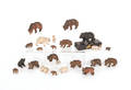 Approximately twentythree Austrian cold painted bronze bears