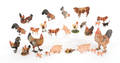 Approximately thirtyfive Austrian cold painted bronze farm animals