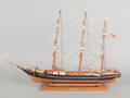 Carved and painted ship model
