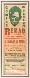 Rekab Coming in Person Rekab the Magician and His