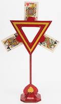 Card Star Circa 1890 Painted triangular stand with a