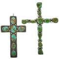 Massive southwestern silver  turquoise crosses