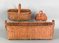 Three splint baskets 19th c