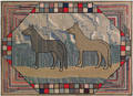 Large American hooked rug early 20th c