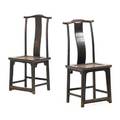 Pair of chinese elm side chairs