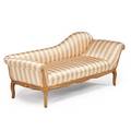 Biedermeier style birch chaise