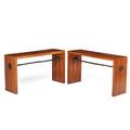 Pair of diego giacometti style console tables