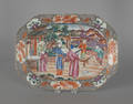 Chinese export porcelain famille rose platter 19th c