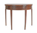 Pennsylvania Hepplewhite mahogany demilune card table ca 1800