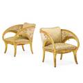 Joan busquets pair of palacio guell armchairs