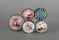 Five Continental enameled snuff boxes 19th c