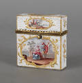 Continental enameled necessaire box 19th c