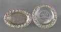 Two Baltimore repouss silver platters by Schofield