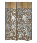 Painted fivepart folding screen