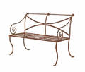 Pair of iron garden benches