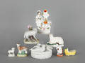 Eight Staffordshire tablewares