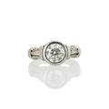 Diamond  18k white gold solitaire ring j ripka