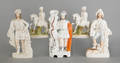 Five Staffordshire figures