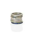 Diamond or sapphire eternity bands