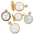 Four american gold one goldfilled pocket watches