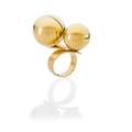 Space age gold blinking light ring remo saracini