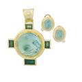 Hughesbosca artisanal aquamarine  gold jewelry