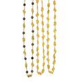 Three 18k gold nuggetlink neck chains