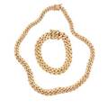 18k gold cuban link necklace  curblink bracelet