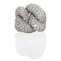 Diamond  white gold knot ring