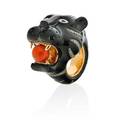 Massive carved onyx  diamond gold panther ring