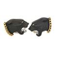Carrera y carrera panther head cufflinks