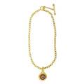 Elizabeth locke micromosaic gold pendant necklace
