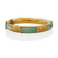 Chinese jade  high carat gold bangle bracelet 1922