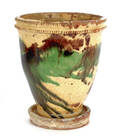 Shenandoah Valley redware flower pot late 19th c