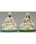 JACOB PETIT PORCELAIN PERFUME BOTTLES MODELLED AS SULTAN AND SULTANA