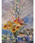 DAVID BURLIUK RUSSIAN 18821967 Flowers in the Southwest