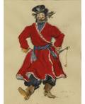 ALEXANDRE BENOIS RUSSIAN 18701960 Costume Designs for a Court Coachman from Petrushka