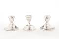 Group of 3 Sterling Weighted Candlestick Holders
