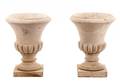 Pair of Campana Form Garden Urns