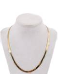 Italian 14k Yellow Gold Herringbone Style Necklace