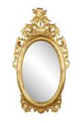 Grand Baroque Style Carved Giltwood Wall Mirror