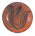 Berks County Pennsylvania redware pie plate attributed to Dryville Pottery 19th c