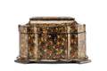 English Regency Gilded Papier Mache Tea Caddy