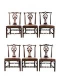 Set of 6 Chippendale Style Mahogany Dining Chairs
