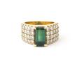 Ladies 14k Yellow Gold Tourmaline  Diamond Ring