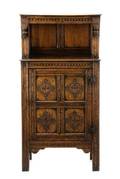 Diminutive Gothic Style Oak Court Cupboard